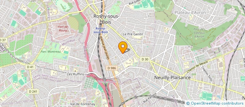 localisation de l'entreprise CLIC AGENCEMENT à ROSNY-SOUS-BOIS