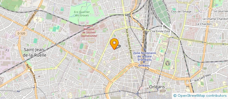 localisation de l'entreprise CLIC PNEUS à ORLEANS
