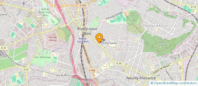 localisation de l'entreprise CLICA à ROSNY-SOUS-BOIS