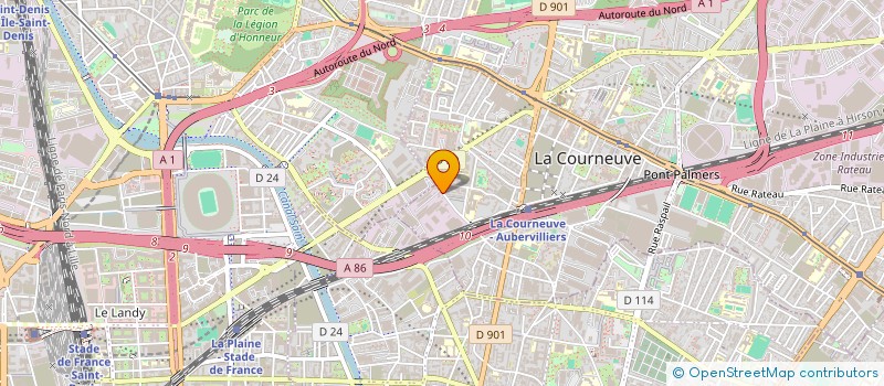 localisation de l'entreprise CLICAR LEASE à LA COURNEUVE