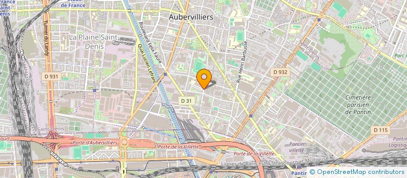 localisation de l'entreprise CLICHES GRAPHIC à AUBERVILLIERS