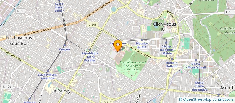 localisation de l'entreprise CLICHY EVASION à CLICHY-SOUS-BOIS