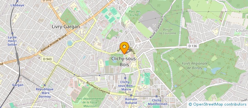 localisation de l'entreprise CLICHY LIVRY CHALEUR à CLICHY-SOUS-BOIS