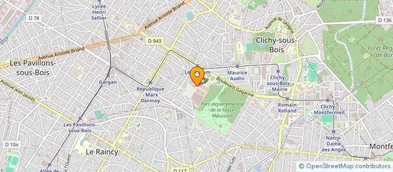 localisation de l'entreprise CLICHY RESTAURATION à CLICHY-SOUS-BOIS