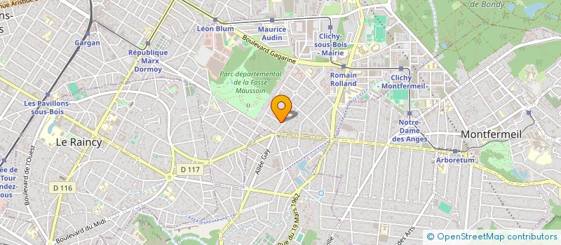 localisation de l'entreprise CLICHY SANS LIMITE à CLICHY-SOUS-BOIS