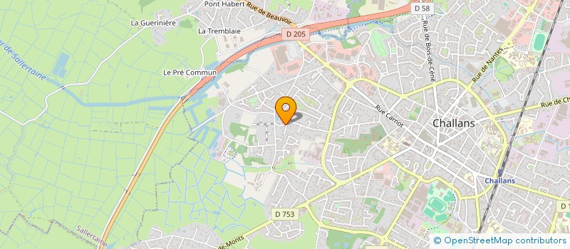 localisation de l'entreprise CLICOWEB à CHALLANS