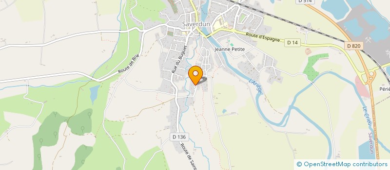 localisation de l'entreprise CLIM ACTIV à SAVERDUN