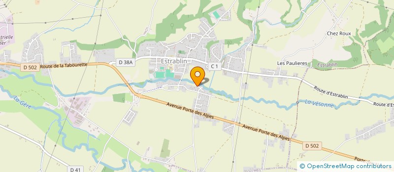 localisation de l'entreprise CLIM-CHAUFFAGE-FROID  ESTRABLIN