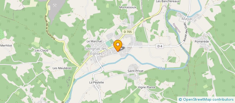 localisation de l'entreprise CLIM ELEC 24  SAVIGNAC-LES-EGLISES