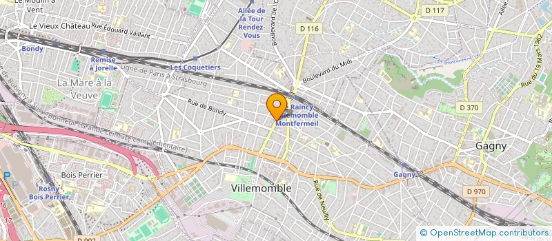 localisation de l'entreprise CLIM ELEC  VILLEMOMBLE