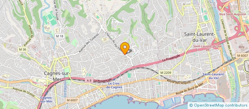 localisation de l'entreprise CLIM ENERGIE SERVICE à CAGNES-SUR-MER