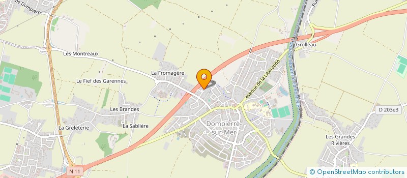 localisation de l'entreprise CLIM & ENERGIES 17  DOMPIERRE-SUR-MER