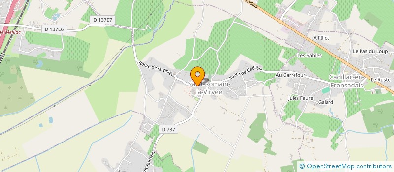localisation de l'entreprise CLIM GIRONDE VENTILATION à SAINT-ROMAIN-LA-VIRVEE