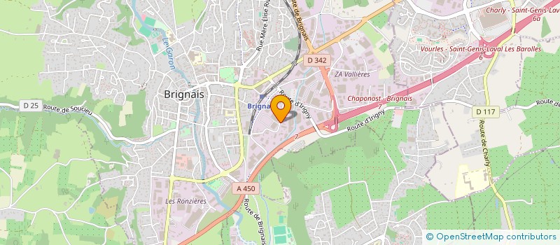 localisation de l'entreprise CLIM TEAM à BRIGNAIS