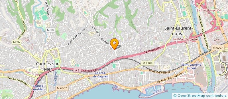 localisation de l'entreprise CLIMA'CLIM à CAGNES-SUR-MER