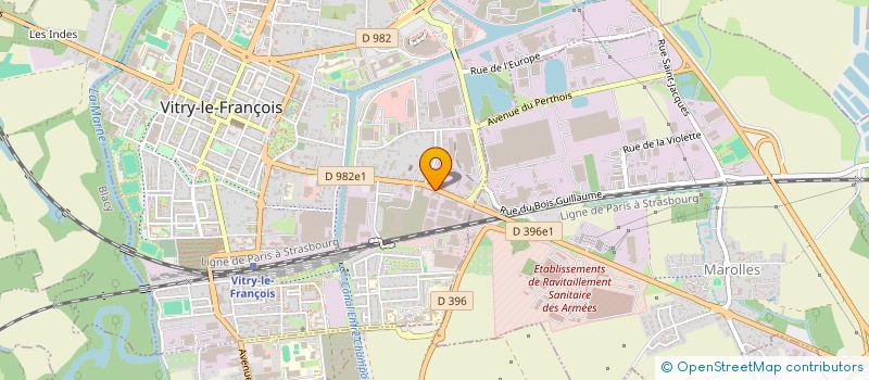 localisation de l'entreprise CLIMA-FLUIDES à VITRY-LE-FRANCOIS