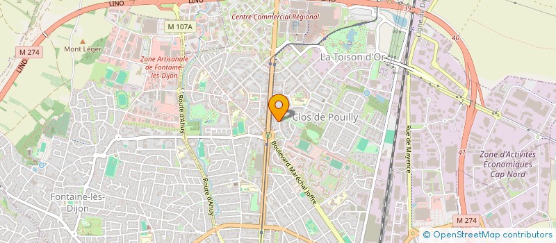 localisation de l'entreprise CLIMA-SANIT-INGENIERIE à DIJON