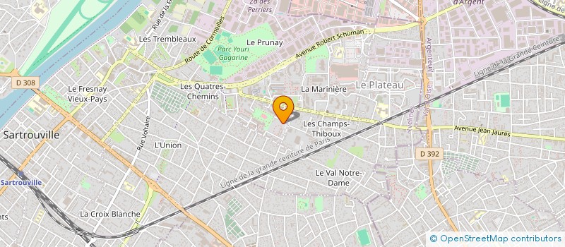 localisation de l'entreprise CLIMA-THERM CHAUFFAGE  SARTROUVILLE