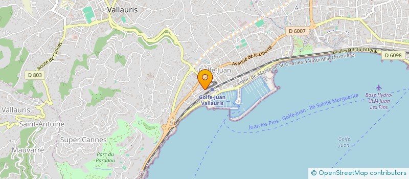localisation de l'entreprise CLIMAPAC 06 à VALLAURIS