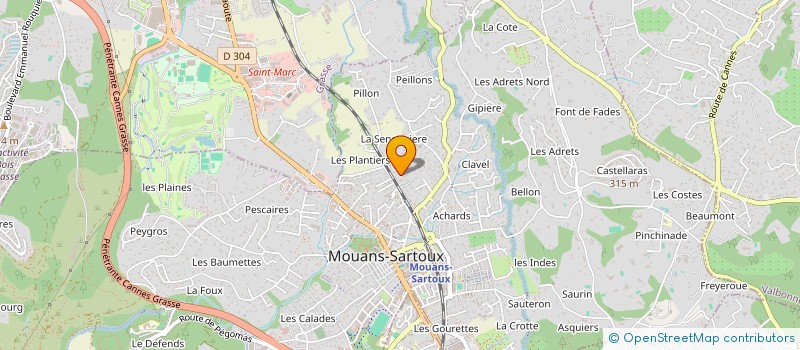 localisation de l'entreprise CLIMATISATION BLANCHEFLEUR  MOUANS-SARTOUX