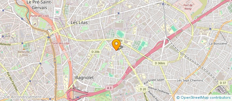 localisation de l'entreprise CLIMATISATION CHAUFFAGE ET PLOMBERIE à BAGNOLET