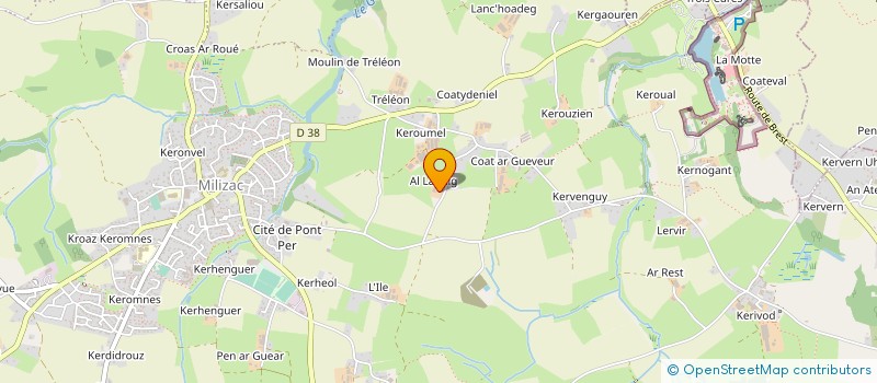 localisation de l'entreprise CLIMATISATION PLOMBERIE CHAUFFAGE  MILIZAC-GUIPRONVEL