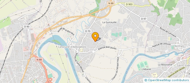 localisation de l'entreprise CLIMELEC 81 à LESCURE-D'ALBIGEOIS