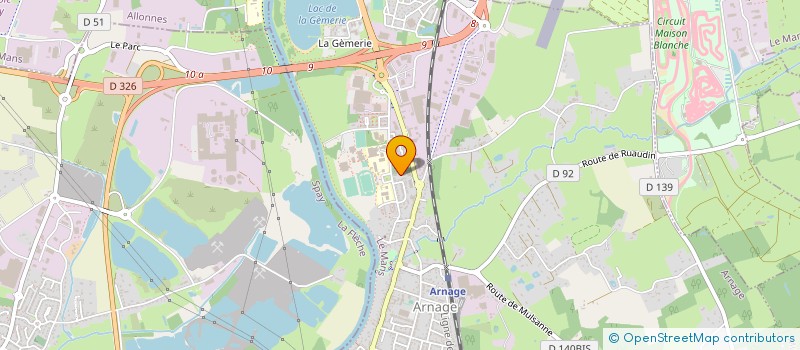 localisation de l'entreprise CLIMELEC BATIMENT à ARNAGE