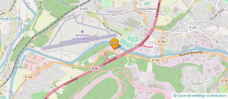 localisation de l'entreprise CLIMENT TRAVAUX PUBLICS  VOUJEAUCOURT