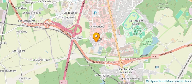 localisation de l'entreprise CLIMSYSTEM DISTRIBUTION CENTRE  CHAMBRAY-LES-TOURS