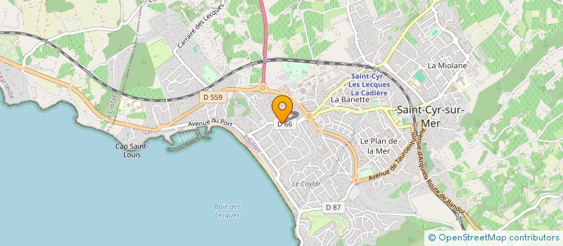 localisation de l'entreprise CLIN D'OEIL OPTIQUE à SAINT-CYR-SUR-MER