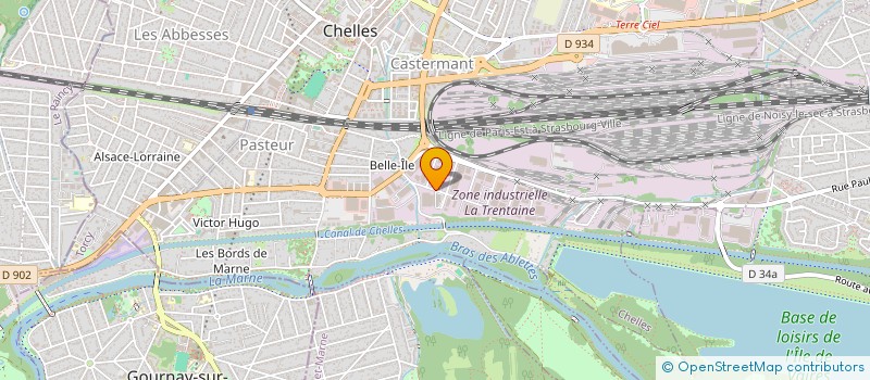 localisation de l'entreprise CLINICAR 77  CHELLES