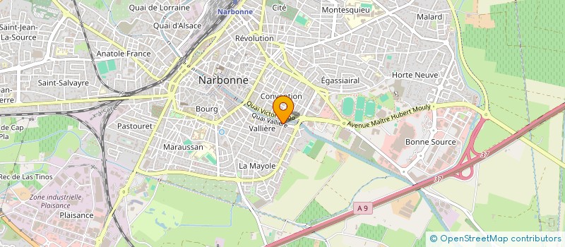 localisation de l'entreprise CLINICLUB  NARBONNE