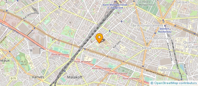 localisation de l'entreprise CLINIQUE ARAGO à PARIS