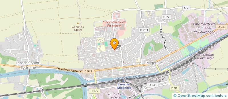 localisation de l'entreprise CLINIQUE CHIRURGICALE DE MIGENNES à MIGENNES