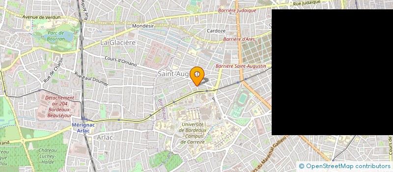 localisation de l'entreprise CLINIQUE D'OSTEOPATHIE STAF EURL à BORDEAUX