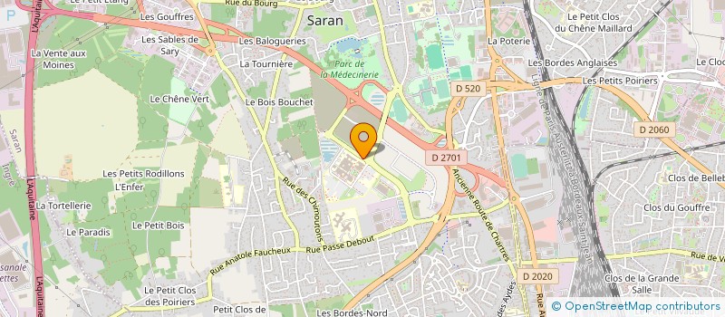 localisation de l'entreprise CLINIQUE DE LA REINE BLANCHE à SARAN
