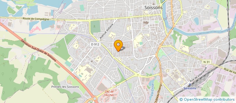 localisation de l'entreprise CLINIQUE DE LA ROSERAIE à SOISSONS