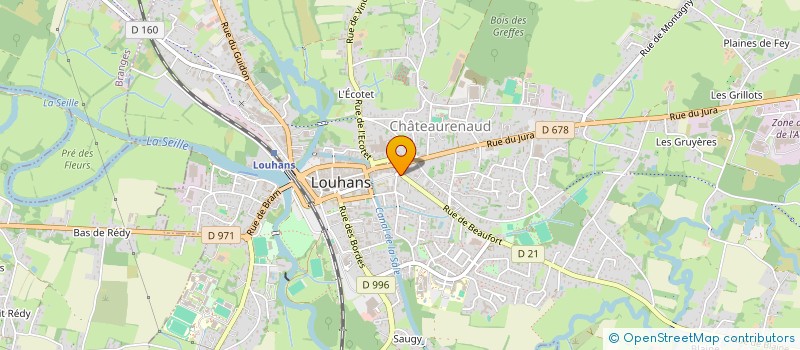localisation de l'entreprise CLINIQUE DENTAIRE DU COLOMBIER à LOUHANS