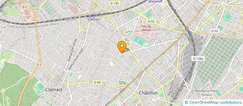 localisation de l'entreprise CLINIQUE DES FAUVETTES à CHATILLON