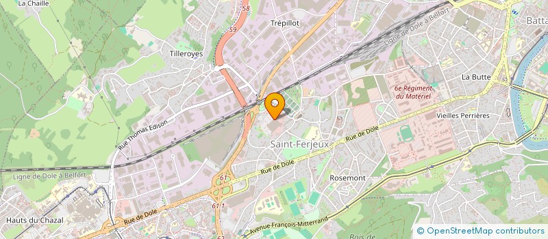 localisation de l'entreprise CLINIQUE DU MENAGER 25  BESANCON