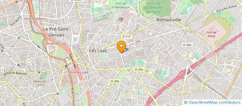 localisation de l'entreprise CLINIQUE PARIS LILAS à LES LILAS