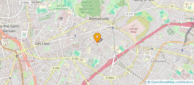 localisation de l'entreprise CLINIQUE PARIS ROMAINVILLE à ROMAINVILLE