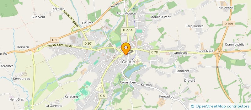 localisation de l'entreprise CLINIQUE SAINTE-ANNE SA à GOURIN