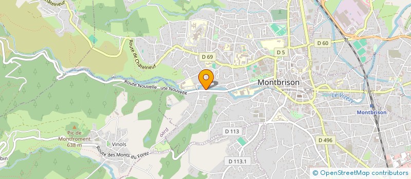 localisation de l'entreprise CLINIQUE SAINTE-GENEVIEVE  MONTBRISON