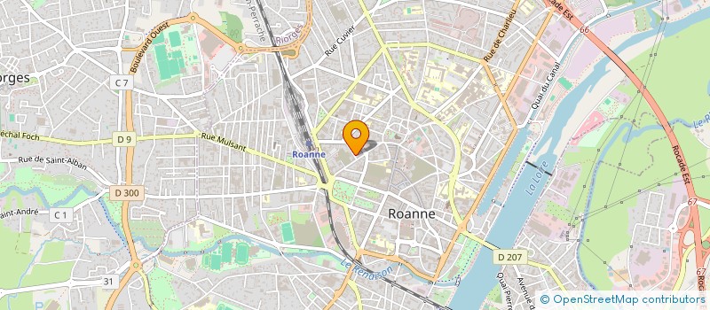 localisation de l'entreprise CLINIQUE SOUBAGNE à ROANNE