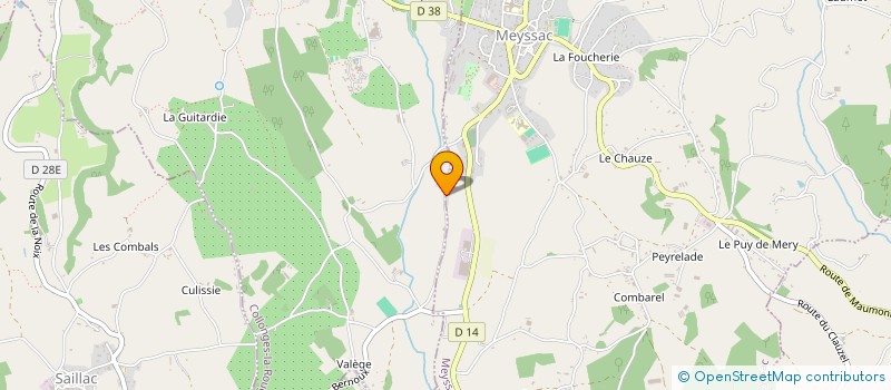 localisation de l'entreprise CLINIQUE VETERINAIRE AUROCH  MARCILLAC-LA-CROZE