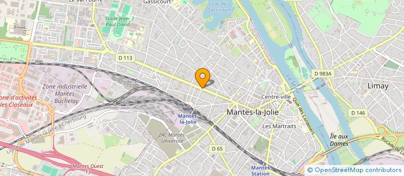 localisation de l'entreprise CLINIQUE VETERINAIRE BAECKEROOT  MANTES-LA-JOLIE