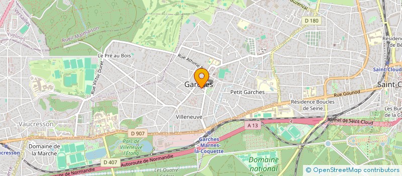 localisation de l'entreprise CLINIQUE VETERINAIRE COEUR DE GARCHES à GARCHES