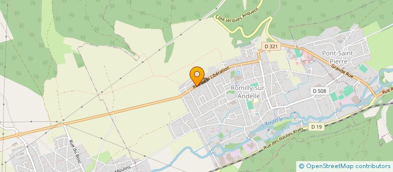 localisation de l'entreprise CLINIQUE VETERINAIRE DE L'ANDELLE  ROMILLY-SUR-ANDELLE